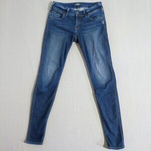 Silver Jeans women's size W27/L31 ink blue colour Suki Super Skinny Denim